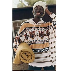 NWOT Free People Movement Sprint To The Finish Hoodie in Tiger Print